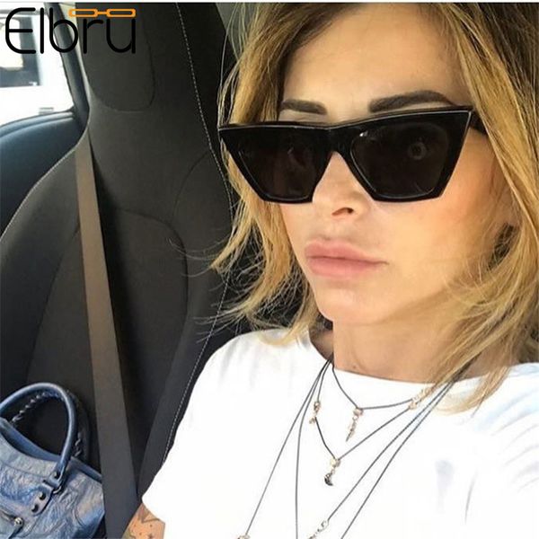 

elbru luxury fashion square women classic vintage cat eyes men retro sunglasses lentes de sol mujer