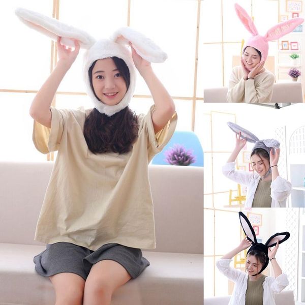 

women men funny plush ears hood hat eastern cosplay costume accessory headwear halloween party props, Blue;gray