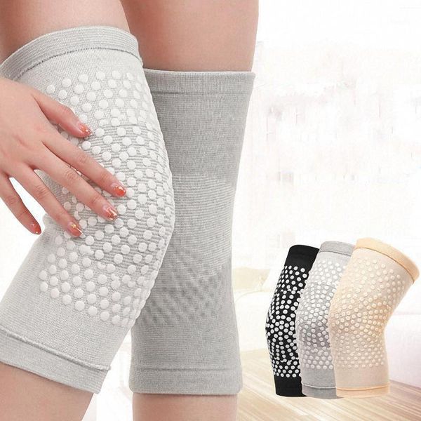 

elbow & knee pads 1pair dot matrix self heating support brace keep warm for arthritis joint pain relief recovery massager1, Black;gray