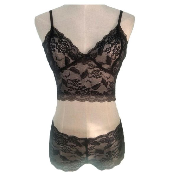 

3pcs lace ladies underwear bra and panty set sizem, Red;black
