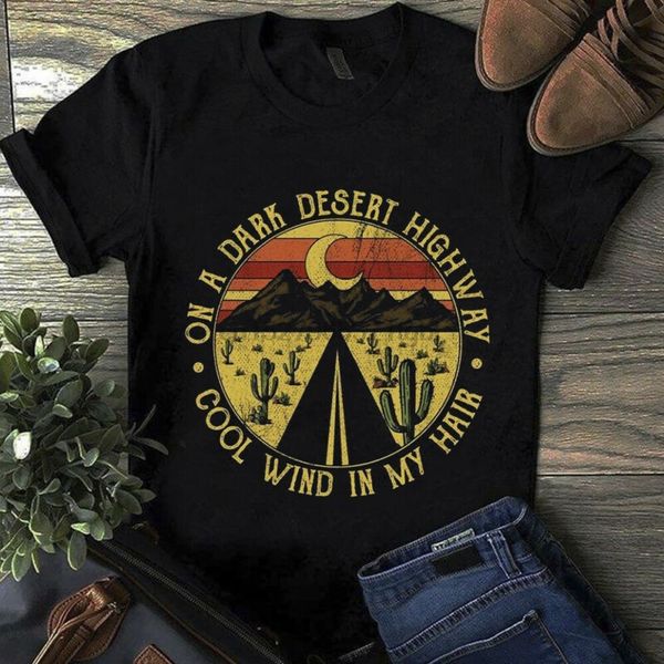 

moon light mountain on a dark desert highway t shirt black cotton men s-6xl sport hooded sweatshirt hoodie