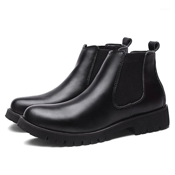 

winter boots men fashion warm plush fur boots men split leather shoes mens footwear waterproof ankle hx-1061, Black