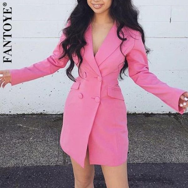 

fantoye women white blazer coat fashion v neck long sleeve office ladies blazer suits 2019 autumn jacket women's outerwear1, White;black