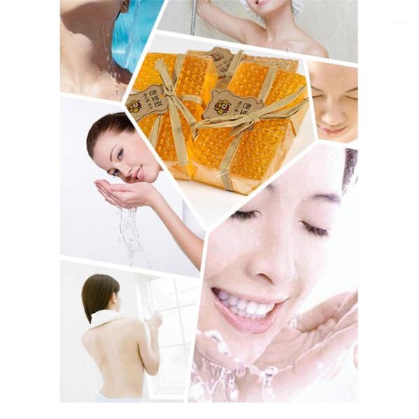 

new arrival 1pc 100% handmade whitening peeling glutathione arbutin honey kojic acid soap 90g1