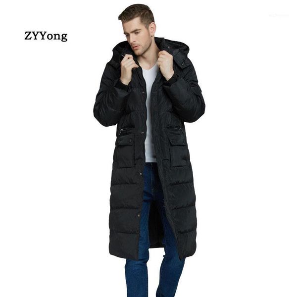 

men's down & parkas winter green hooded long parka coat men jacket clothing black windbreaker leisure thicken windproof warm overcoat o