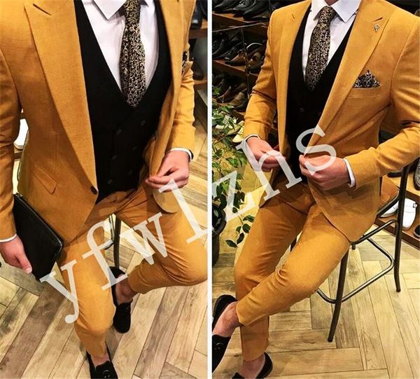 

custom-made one button groomsmen peak lapel groom tuxedos men suits wedding/prom/dinner man blazer(jacket+pants+tie+vest) w658, Black;gray