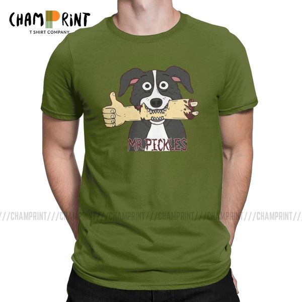 

mr. pickles men's novelty round collar adultswim evil satan dog tv tees short sleeve new arrival sport hooded sweatshirt hoodie men t s