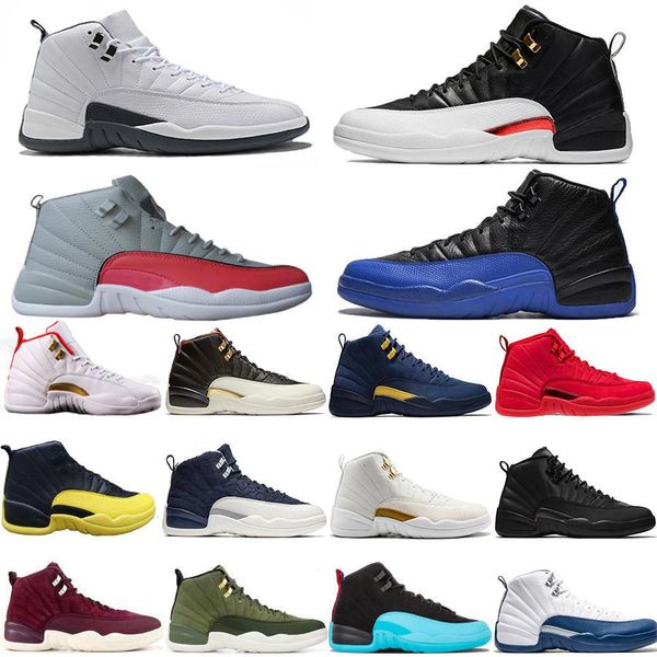 

12s taxi 12 reverse game royal 12s fiba basketball shoes bumblebee gs cny michigan white grey gym red mens trainers designer sneaker