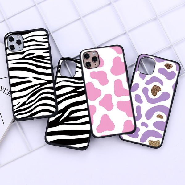 

cute white black zebra clip art cow print case for xiaomi redmi note 9 pro max 9s 8t 9a mi note 10 9t a3 9 lite poco f2 pro case