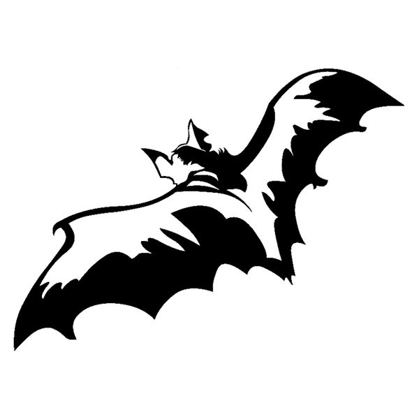

15.1cm*10.9cm flying bat cartoon animal car sticker motorcycle vinyl decal black/silver s3-5605