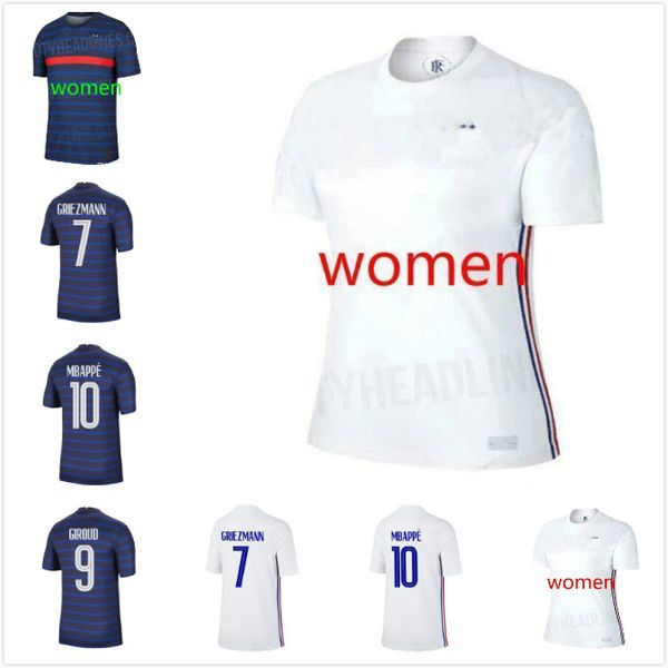 

woman 2020 kante dembele soccer jerseys griezmann maillot de foot dembele pogba mbappe football shirt 2020 2021 zidane kante maillots, Black;yellow