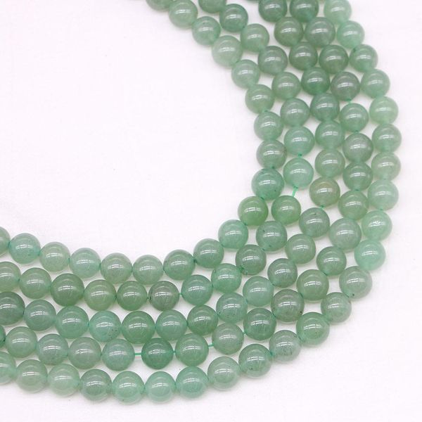 

4 6 8 10 12 mm natural green aventurine stone bead round loose spacer beads for jewelry making findings diy bracelet h wmtdyr