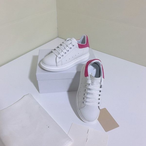 

kids children's 3m white leather platform sneakers womens mens flat casual party wedding shoes suede sports sneakers 26-35, Black;red