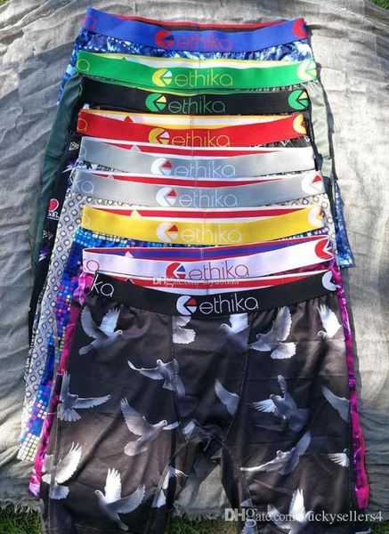 

new luxury ethika man boxer shorts underpants ethika soft comfortable fashion elastic famous brand boxer underwear for men345342, Black;white