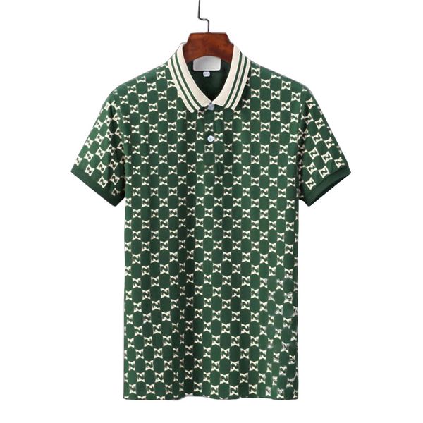 2023 Moda Polos T-Shirt Erkekler Sıradan Tişört İşlenmiş Pamuk Polo Gömlek Yüksek Sokak Yakası Polos Gömlekleri