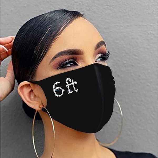 

fashion rhinestone bling mask for face headband bandana cubrebocas mundschutzmaske mascarillas mondkapjes wasbaar fashion rhinestone wmtusl, Black