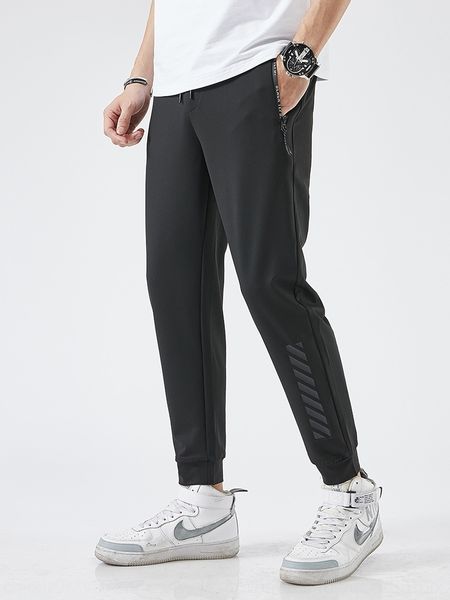 

c94x3 summer men's black slim casual fit quick-drying elastic youth men's casual pantssports pants sports pantspants loose large s, Blue