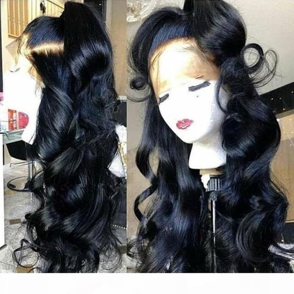 

body wave wigs pre plucked lace front human hair wigs with baby hair brazilian remy hair lace front wigs, Black;brown