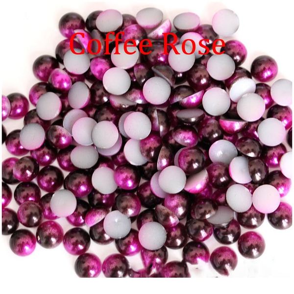 

rainbow color imitation pearl beads flat back4 5 6 8mm cabochon half round bead for jewelry making women nail art diy a bbygqm