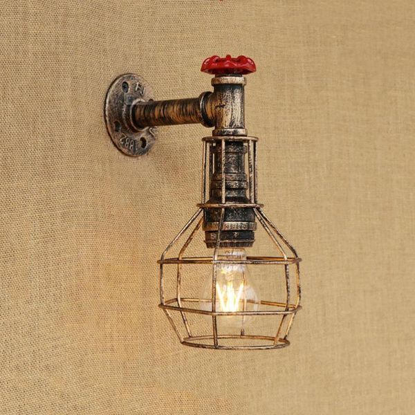 

vintage wall lamps retro loft iron light bedroom study stair corridor bar club pub restaurant cafe lamps bra wall sconce