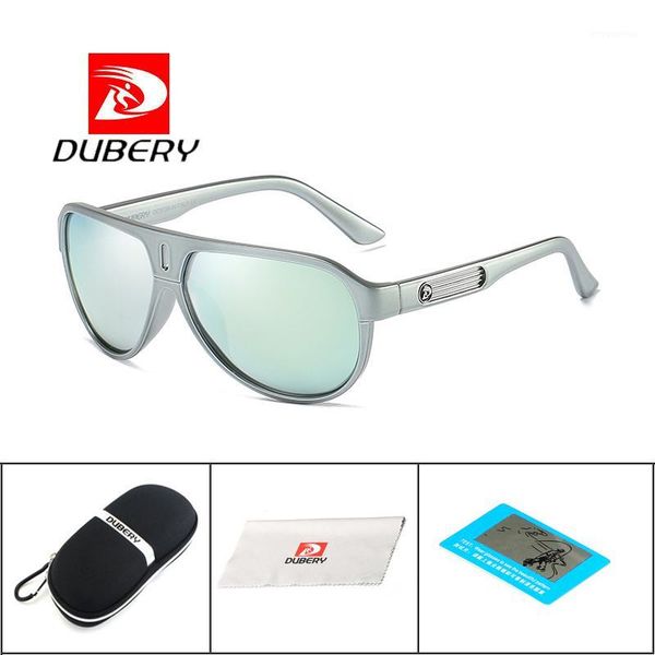 

dubery polarized sunglasses men driving sun glasses brand design men vintage retro mirror goggle aviation eyewear male uv400 box1, White;black