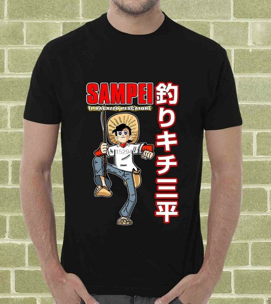 

sampei cartoon anni 80 t-shirt uomo men's fishing tee casual style t shirt sport hooded sweatshirt hoodie