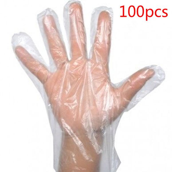 

factoryvyu0restaurant kitchen tools bbq 100pcs transparent eco-friendly plastic disposable food gloves