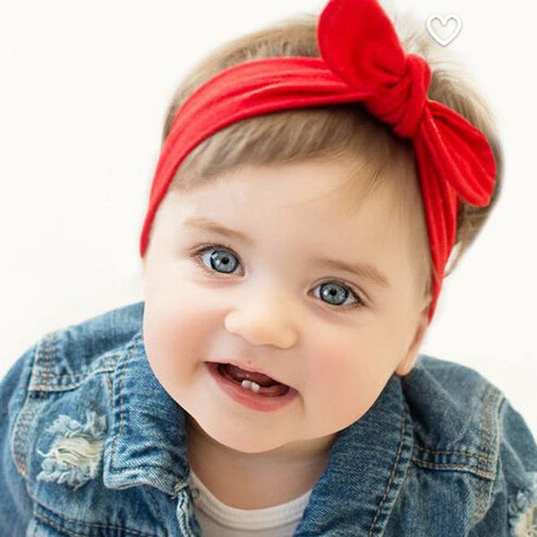 

8pcs/lot sweet girl bow hairband turban knot rabbit headband headwear rabbit ear bow hair accessories 589 q qylbsh