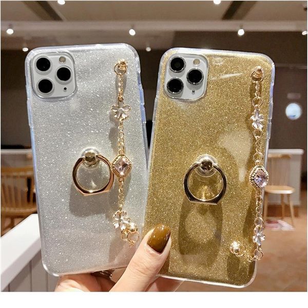 

fashion ultra-thin diamond luxury bracelet lanyard phone case for huawei mate 20 p20 p30 lite pro plus nova 3e 4e qylfbn