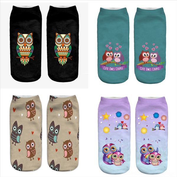 

caat1 winner women knee stockings men christmas owl pressure socks print pattern run animal printning compression high nylon, Black