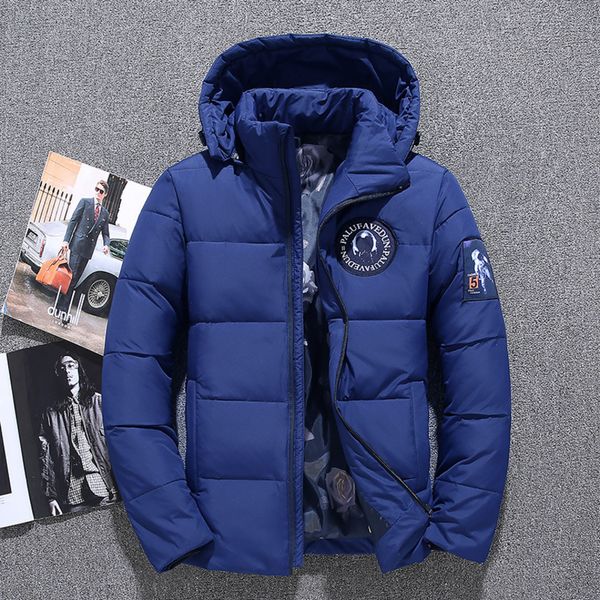

men's 2021 winter new trend korean white duck down et cold proof warm middle-aged and young people, Black