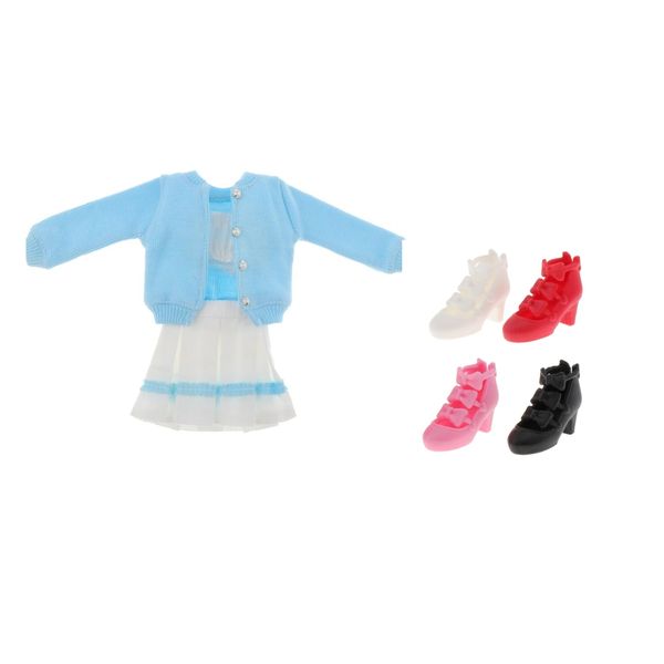 

1/6 scale doll clothes outfits suit +shoes for 12 inch girl female doll