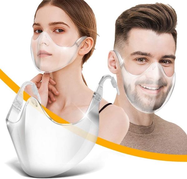 

2021 protect pc mask transparent masks splash shield high-definition face shield transparent clear proof mask outdoor boutique new e110601, Yellow