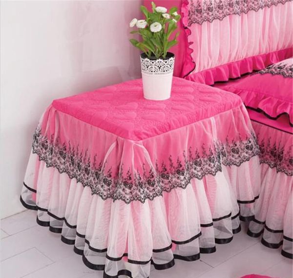 

decorative thickend cotton lace edge table dust cover 50x60cm bedside tablecloth multifunctional princess jllklj bdesybag