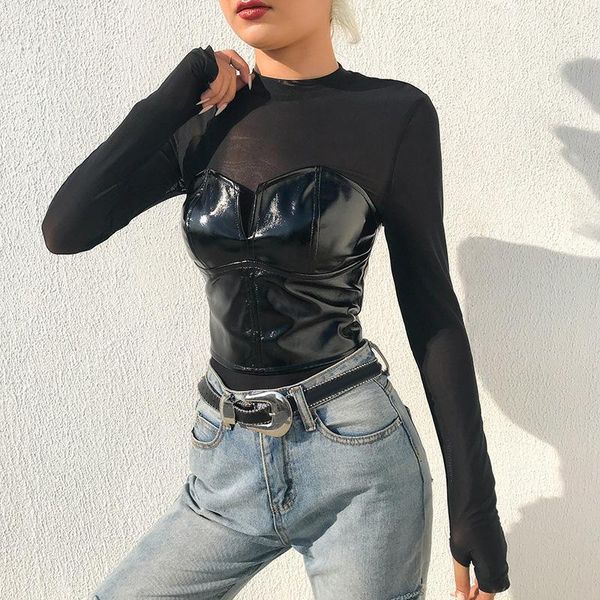 

women's ladies bustier party faux leather backless casual fashion1, White