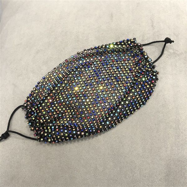 

washable pwaf sparklymask elastic rhinestone bandana fashion masks face