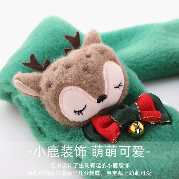 

baby scarf warm cute fawn boy plush neck girl soft in autumn and winter6vp6, Red;brown