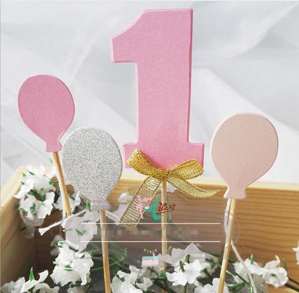 

other festive & party supplies number one babyshower gold pink glitter numbers personalized cake er kit wedding birthday cupcake decorat