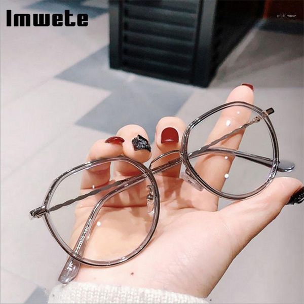 

fashion sunglasses frames imwete women myopia spectacle luxury irregular polygon glasses frame men computer blu-ray optical eyewear1, Black