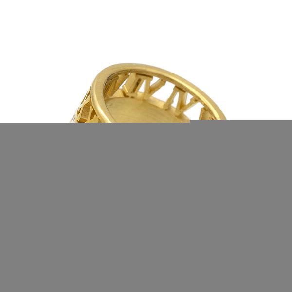 

12mm width roman numerals hollow out 316l stainless steel cz rings for women gold plated jewelry ( ri102370) 17401, Golden;silver
