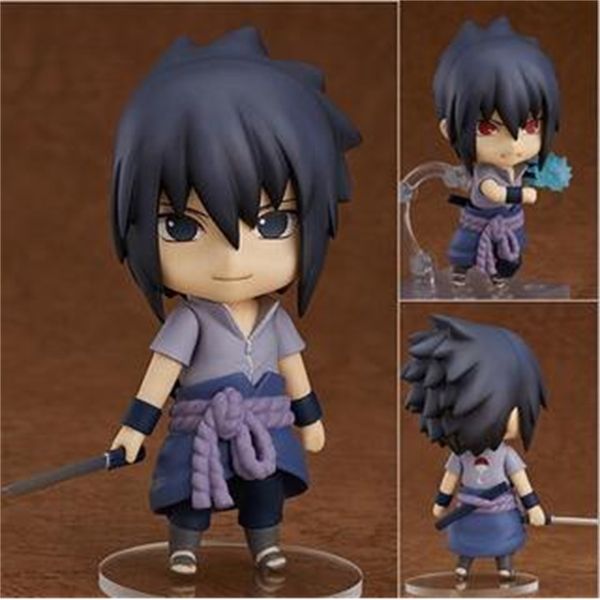 

new 10cm q version naruto uchiha sasuke action figure toys collection doll christmas gift with box t200704