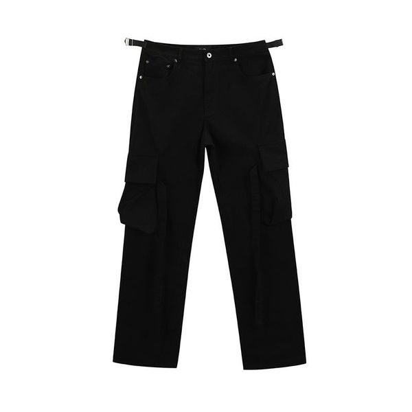 

2020 new vujade travisscopocket streamer tooling casual black flared trousers