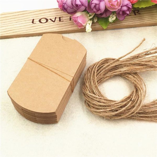 

100шт ретро kraft подушечкой формы конфет boxes100pcs rope свадебный kraft gift box европейский вечеринок bbyyvq lg2010