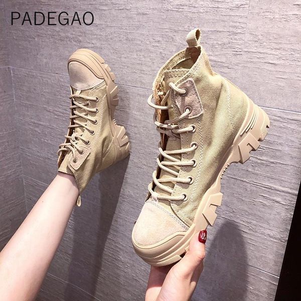 

boots winter fashion women 2021 cross-tied ankle for korean style lace up1, Black
