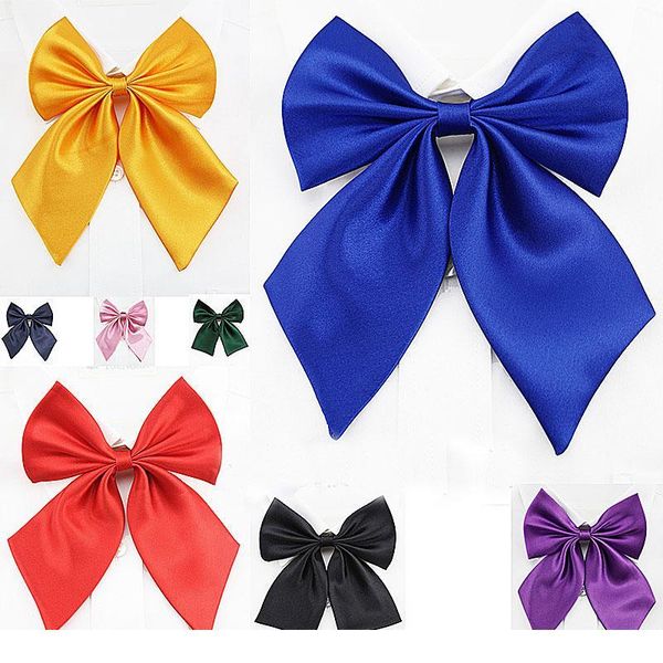 

women tie red butterfly women's bow tie black knot female girl student l clerk waitress neck wear ribbon ti qylown, Black;gray