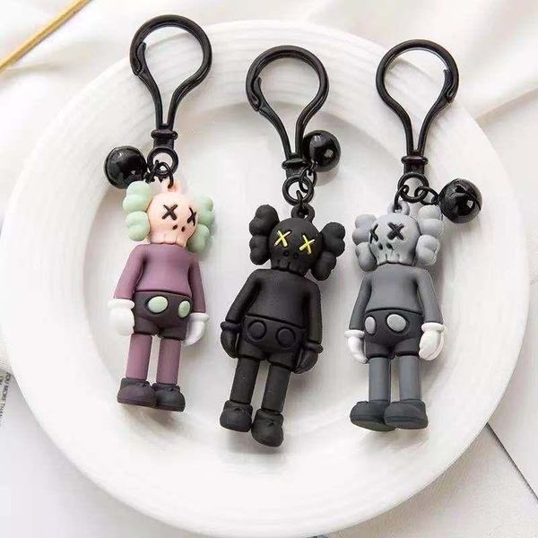 

new keychain female cartoon children's toys pvc silicone children like girls and boys gift pendant decorative buckle keychain, Black