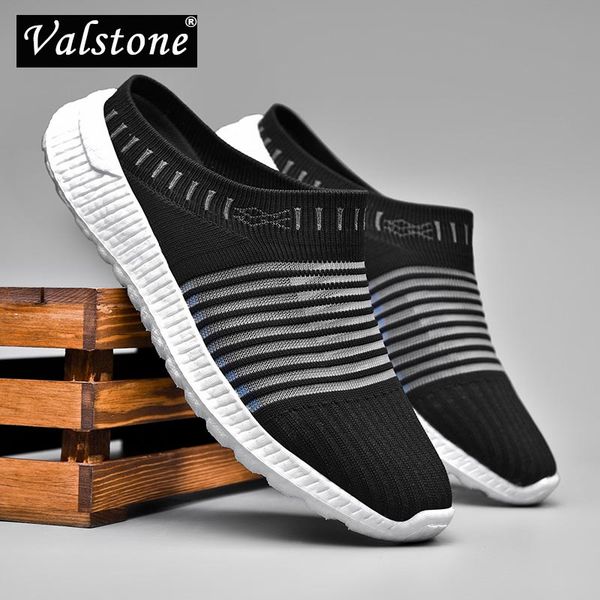 

valstone size 45 men mules casual super light slippers for women outdoor new fashion flats men half slippers breathable, Red;white
