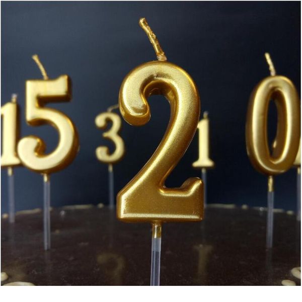 

birthday number candle gold/silver candle cake cupcake er party birthday cake candle party decoration sup bbyoyo