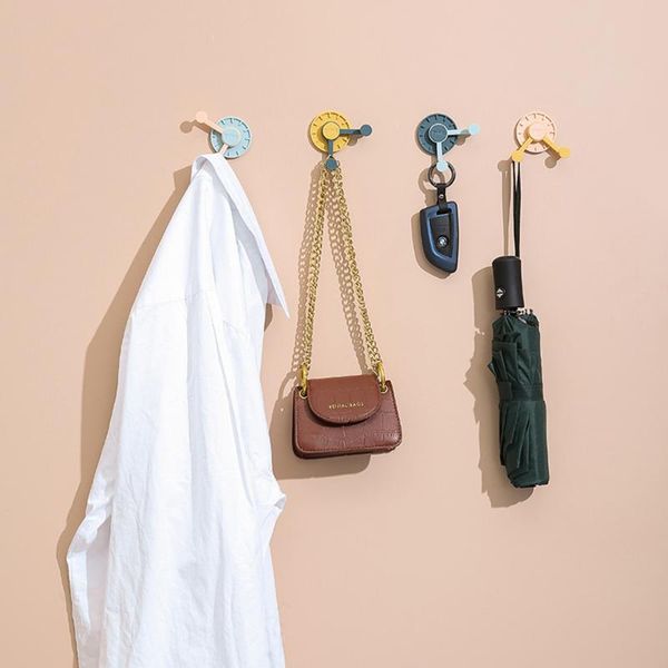 

4pcs seamless adhesive hook rotatable strong stick hook kitchen wall hanger load bearing 2kg bathroom kitchen hooks wholsale