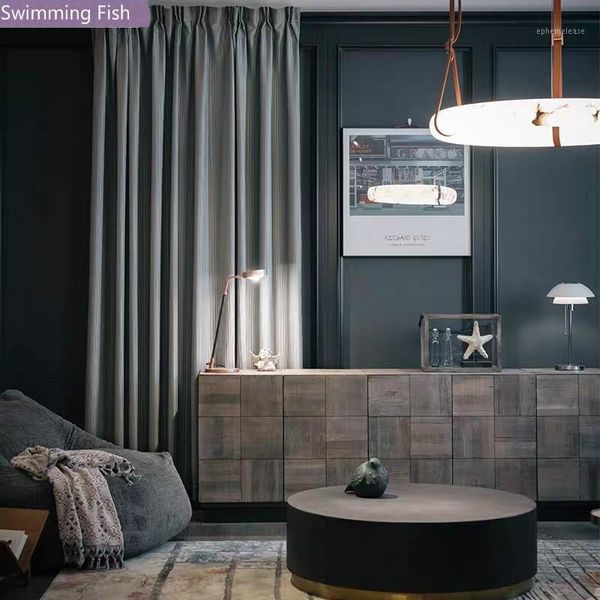 

luxurious blackout curtain euro stripe drapery for bedroom living room high-end deco villa curtain window blinds